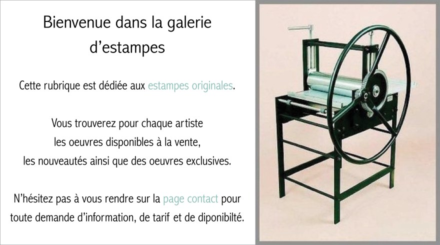 Bienvenue dans la galerie d'estampes